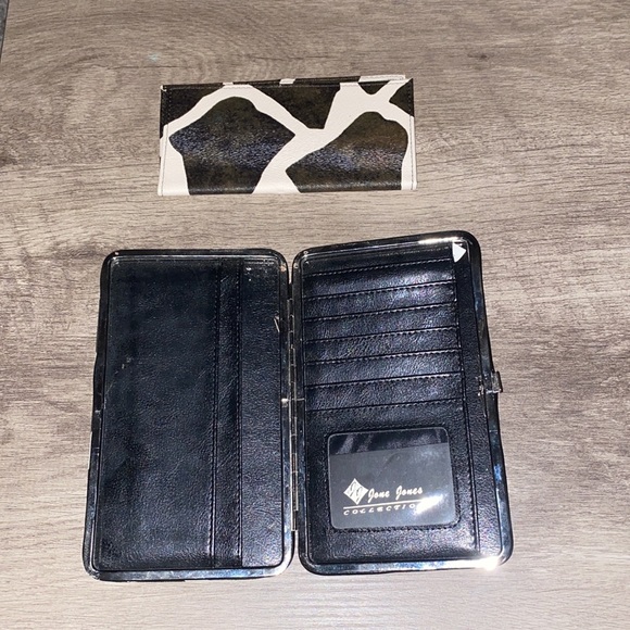 VTG Jone Jones collection Giraffe flat wallet NWT Brown & cream - Picture 3 of 11